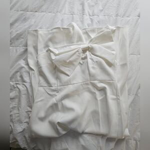 SHEIN White One Shoulder Dress